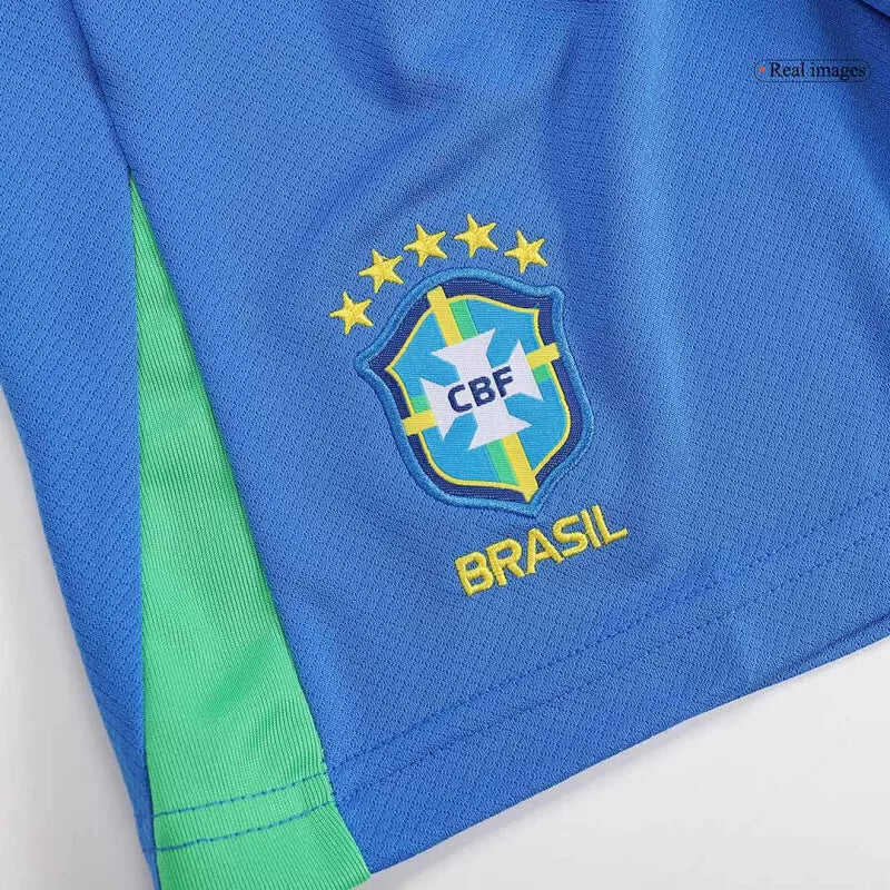 Brazil Kid¡®s Home Soccer Jerseys (Jersey+Short) Kit 2024Authentic Kit