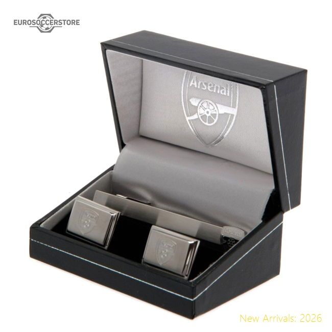 Official Arsenal Fc Tie Slide & Cufflink Set - Premium Quality
