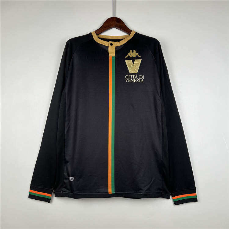 Venezia FC 2324 Home Black Long Sleeve Soccer Jersey Football Shirt -