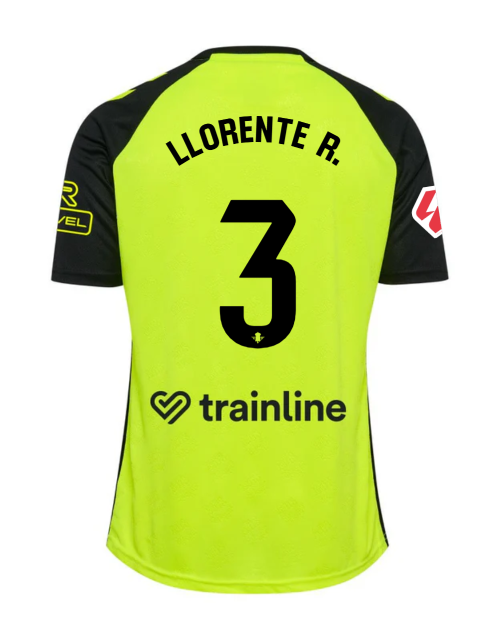 Real Betis 24-25 Season Away Version R. LLORENTE Number 3 Jersey