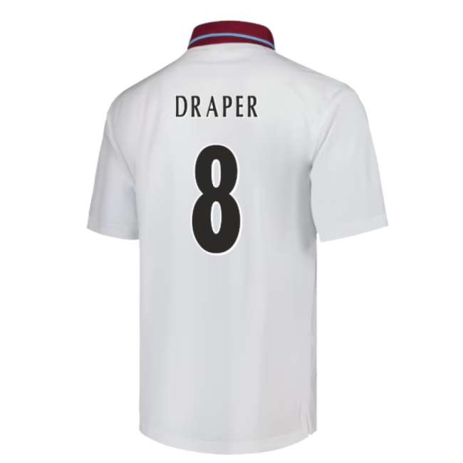 Football Away Retro Shirt Draper #8 Durable Material Replica Updat...