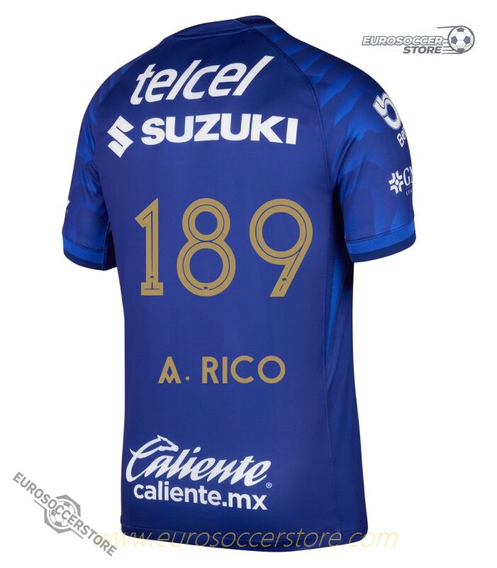 Away Jersey of Pumas UNAM: Á. RICO 189 for the 25-26 Season