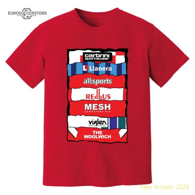 Authentic Charlton Sponsor History T-shirt (red) - Premium Quality