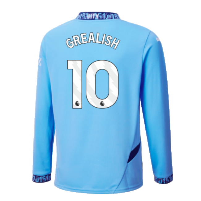 Man City Long Sleeve 2024-2025 Home Shirt - (Kids
