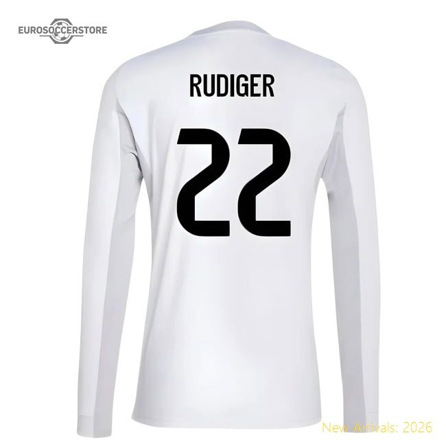 Premium-grade 2025-2026 Real Madrid Long Sleeve Home Jersey (rudige
