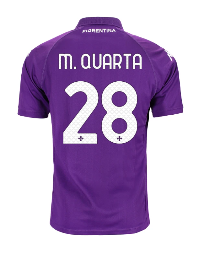 2024-25 Season Fiorentina Home Football Jersey - M. QUARTA #28 Version