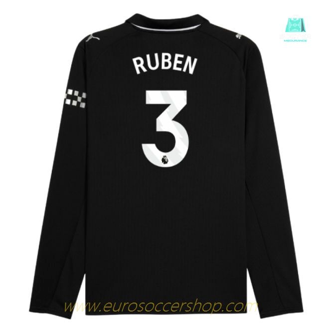 2025-2026 Man City Long Sleeve Away Shirt (Ruben 3)
