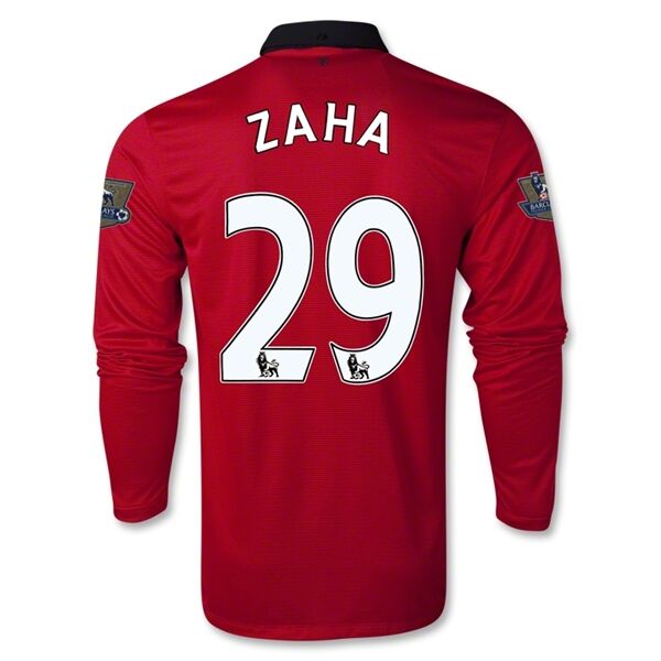 13-14 Manchester United 29 ZAHA Home Long Sleeve Jersey Shirt -