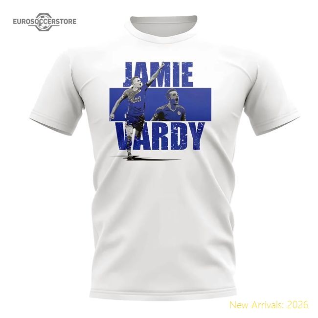 Premium Jamie Vardy Player Collage T-shirt (white) - Premium Quality