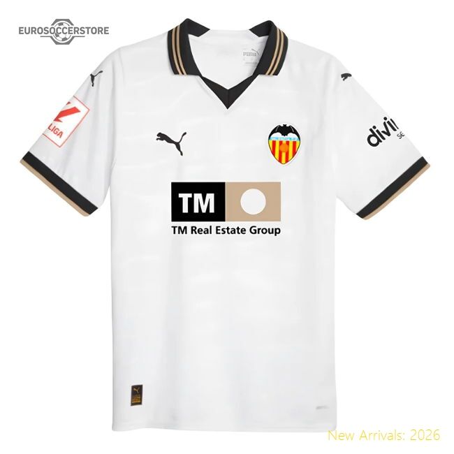 2023-2024 Valencia Home Official Jersey Nike Dri-fit Comfortable