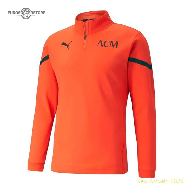 2021-2022 Ac Milan Pre-match Half Zip Top (red) - Affordable