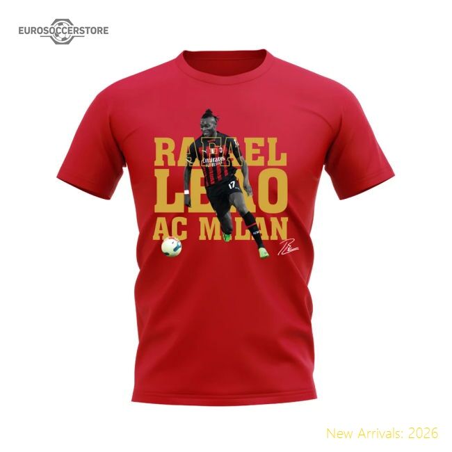 Rafael Leao Ac Milan Player Tee (red) - Portuguese Wonderkid