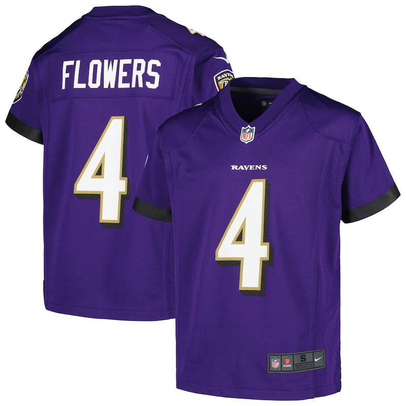 None Zay Flowers BAL Ravens Authentic Authentic Jersey Game Day Wear