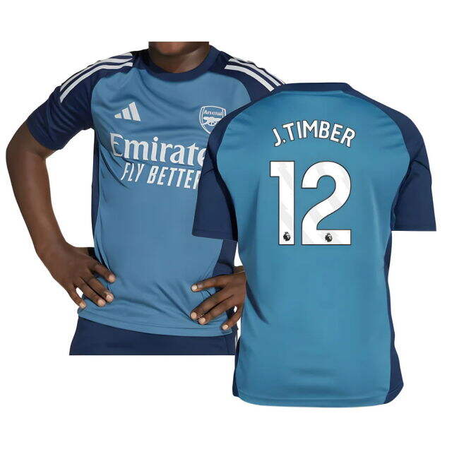 2025-2026 Arsenal Training Shirt (Blanch Blue) - Kids (J.Timber 12)