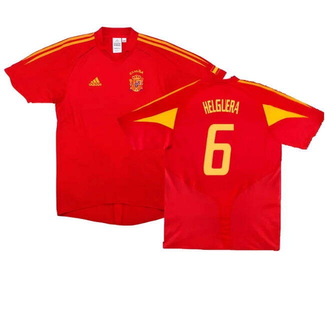 Spain 2004-06 Home Shirt ((Very Good) XL) (Helguera 6)