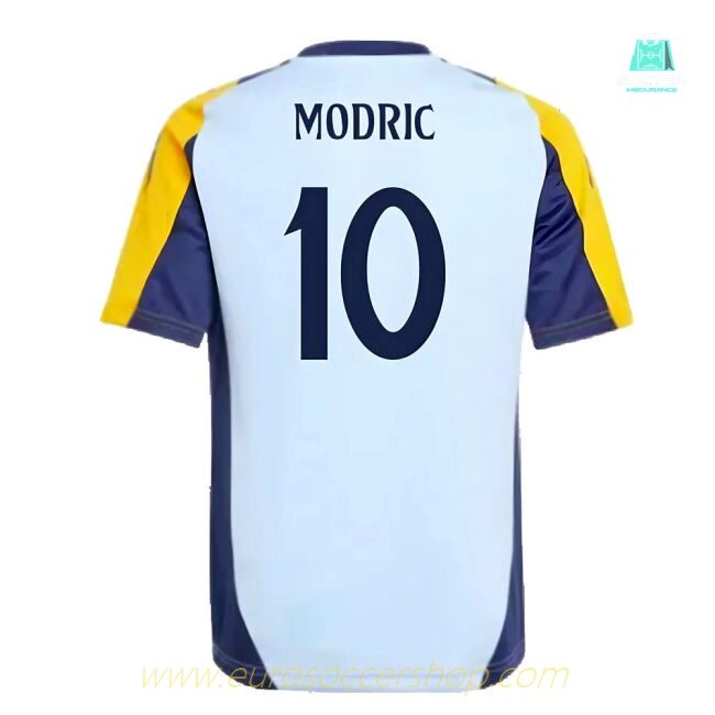 2024-2025 Real Madrid Training Shirt (Glow Blue) - Kids (Modric 10)