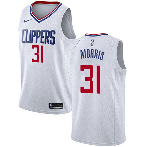 Nike Los Angeles Clippers #31 Marcus Morris White NBA Swingman Association Edition Jersey Mens