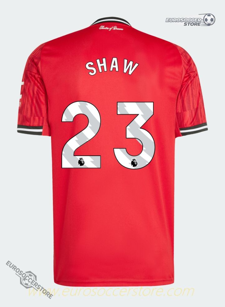 SHAW's 23 Home Jersey for Manchester United in the 25-26 Season