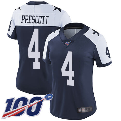 Dallas #4 D. Prescott Navy None NFL Limited Jersey official licensed