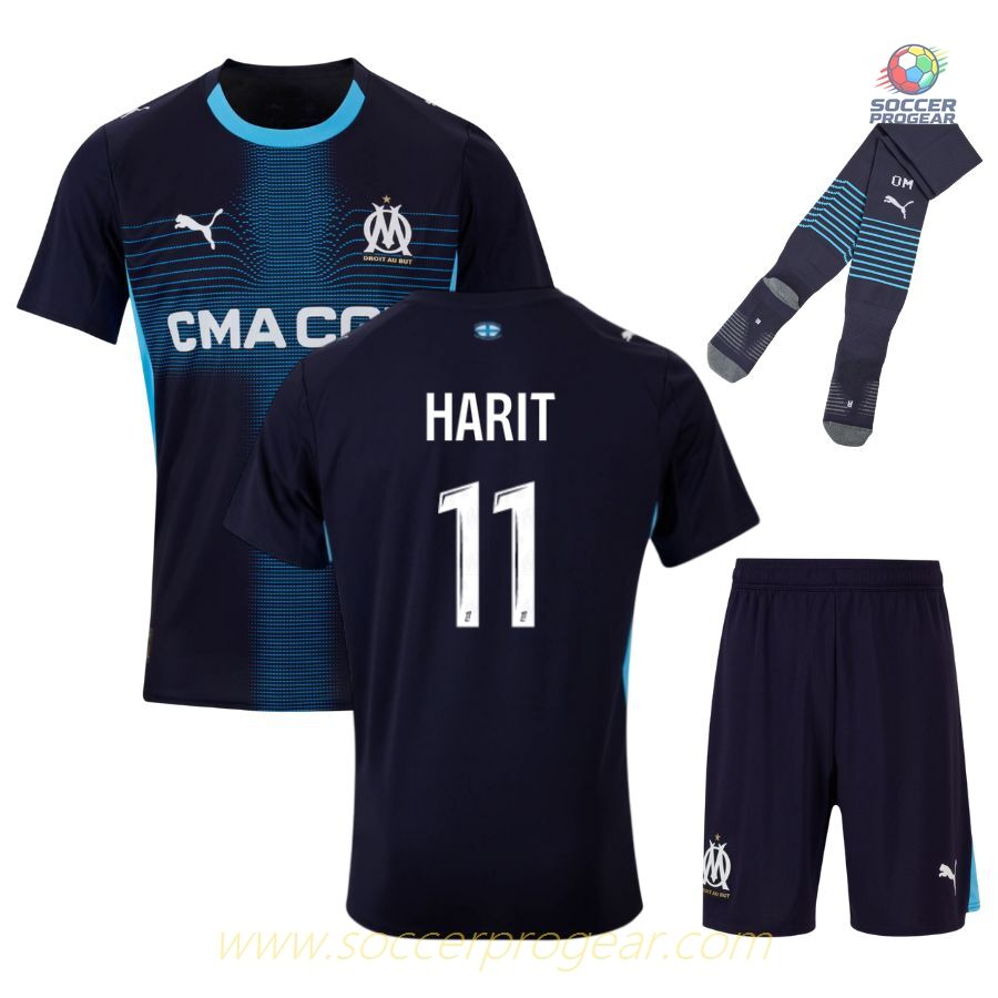OM Match Quality Away Youthren's Soccer Uniform Soccer Football Shirt 2025-2026 Season Harit
