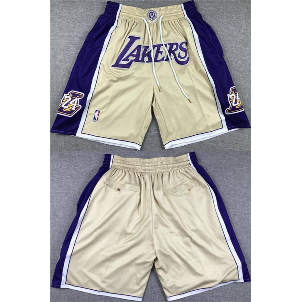 Men's Los Angeles Lakers Gold/Purple Shorts (Run Small)