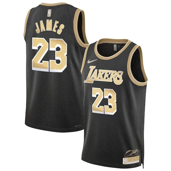 LeBron James LAL Elite Basketball Jersey - Black - Licensed Product