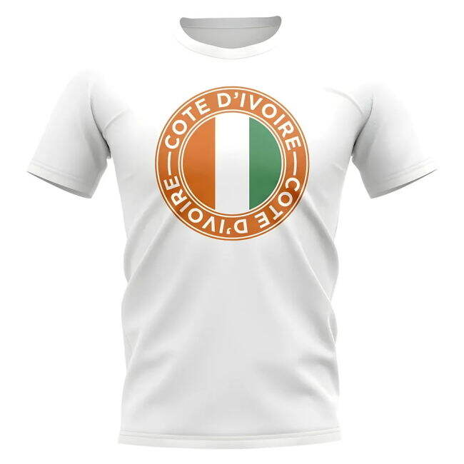 Cote D'Ivoire Football Badge T-Shirt (White)