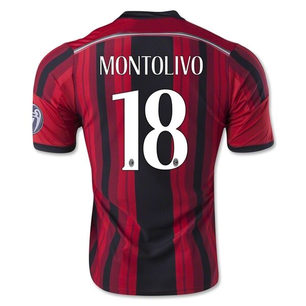 AC Milan 1415 MONTOLIVO 18 Home Shirt - Official Replica 8941