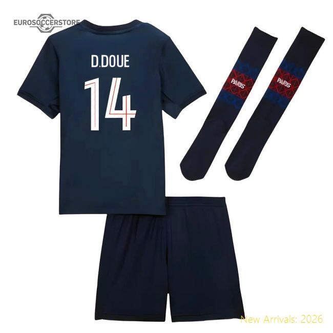 Performance 2025-2026 Psg Home Little Kids Mini Kit (D.Doue 14)