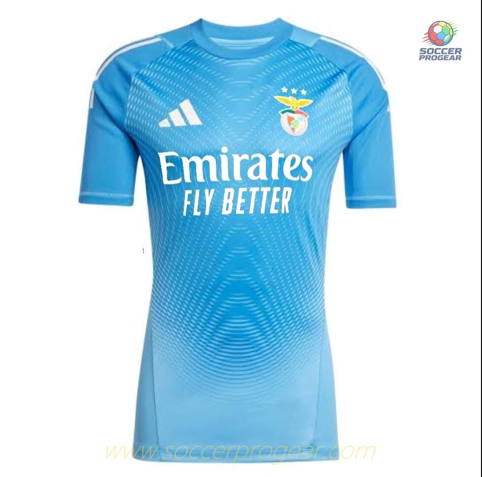 Benfica 2025-2026 Season Blue Goalkeeper Soccer Football Shirt