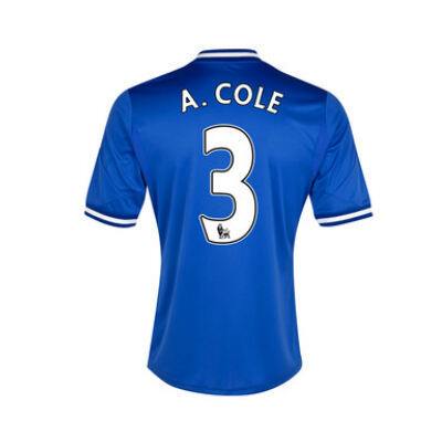 Moisture Wicking 13-14 Chelsea 3 Cole Blue Home Soccer Jersey Shirt