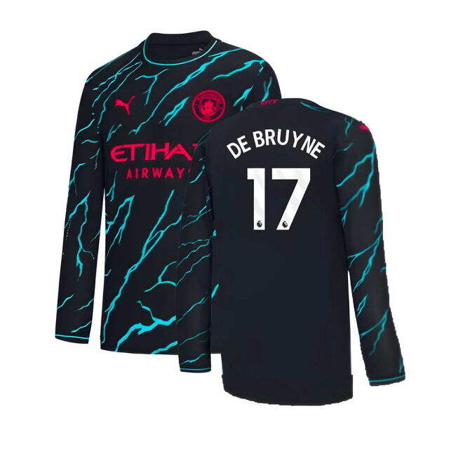 Man City 2023-20 Third Football Shirt - DE BRUYNE 17 L M S