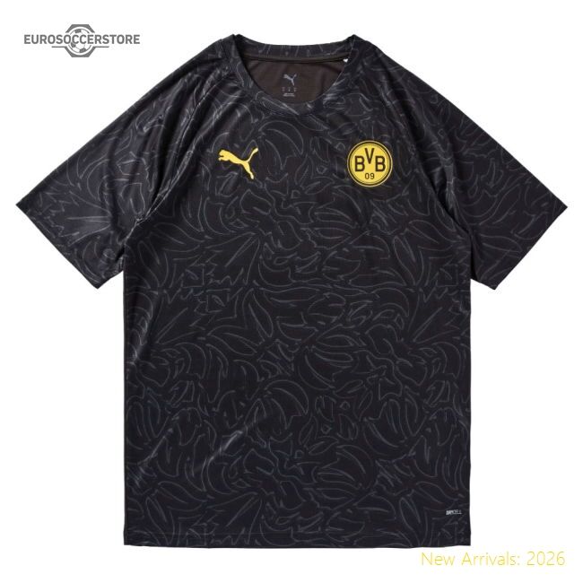 Premium-grade 2025-2026 Borussia Dortmund Warm Up Match Jersey (black)