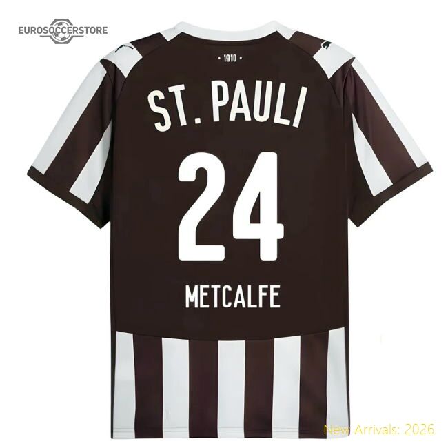 Elite 2025-2026 St Pauli Home Shirt (metcalfe 24) - Cost-effective