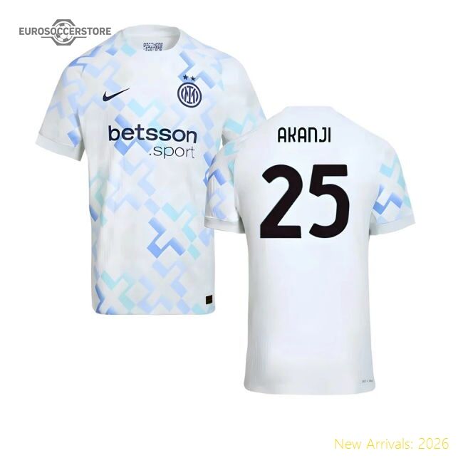 Elite 2025-2026 Inter Milan Authentic Away Shirt (akanji 25)