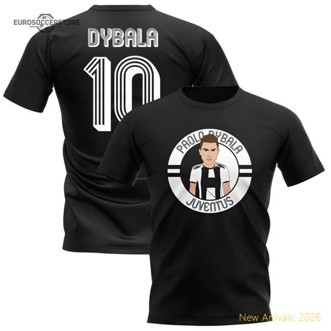 Premium Paulo Dybala Bianconeri Illustration Casual Tee (black)