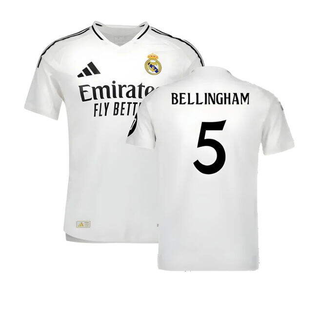 2024-2025 Real Madrid Authentic Home Shirt (Bellingham 5)