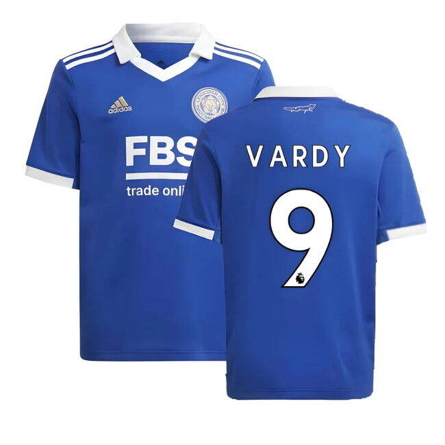 Leicester Leicester City Home Shirt Kids Vardy #9 Official License...