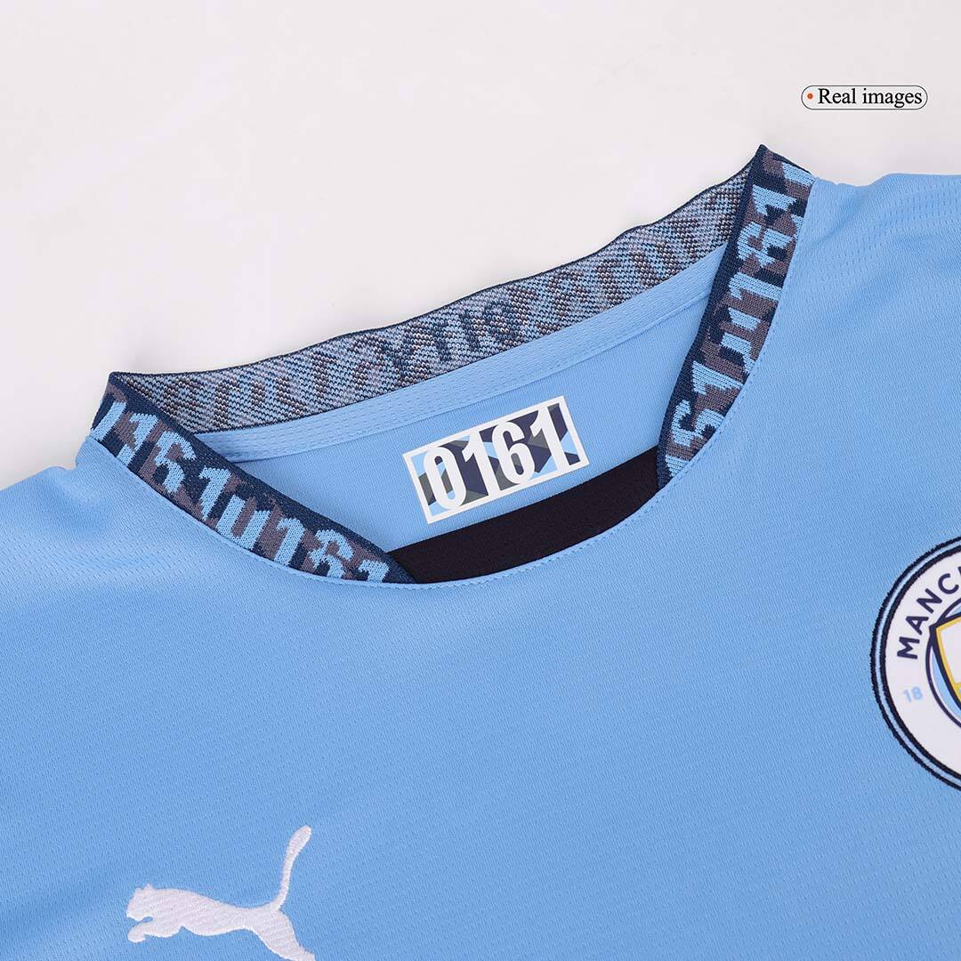 Manchester City Home Long Sleeve Soccer Jersey