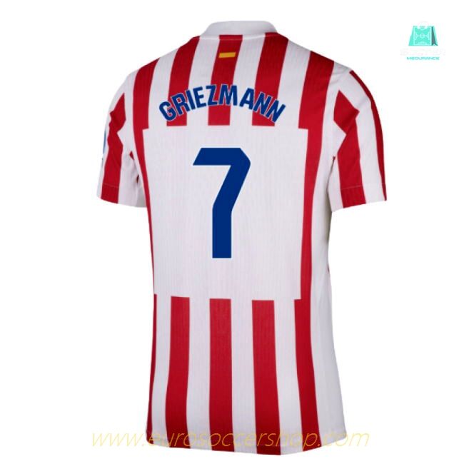 2025-2026 Atletico Madrid Home Authentic Shirt (Griezmann 7)