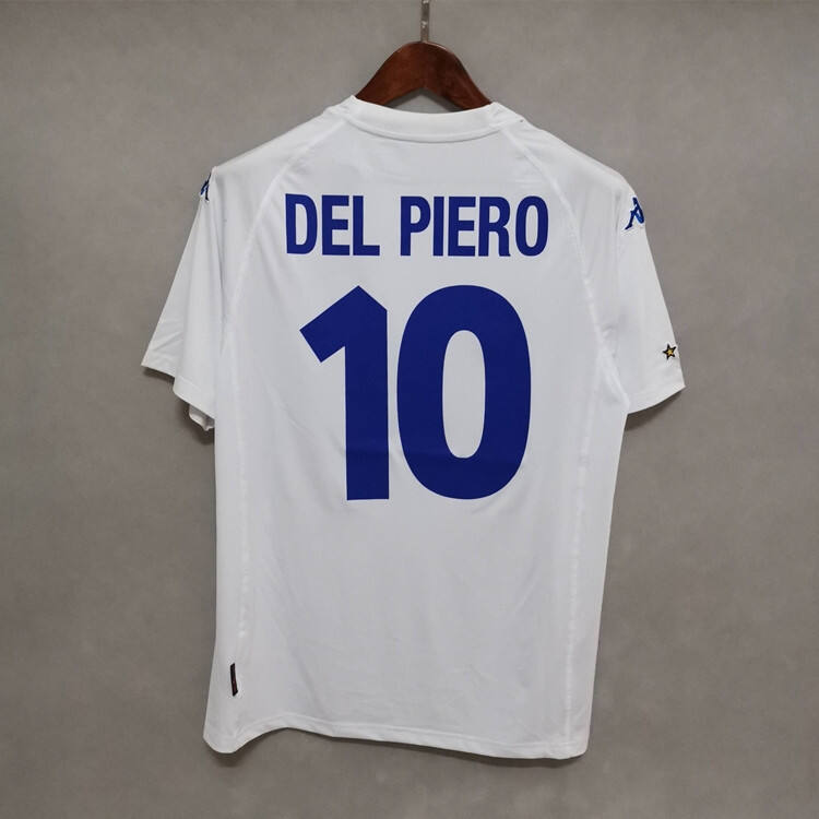 Premium Quality Italy FootBall Shirt 2000 Retro White Soccer Jersey