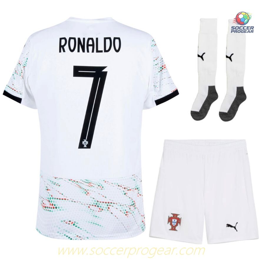Portugal Away Kids Soccer Uniform Football Jersey 2025 Collection 2026 Ronaldo