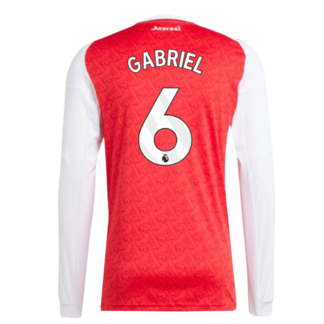 Women's 2025-2026 Arsenal Long Sleeve Home Shirt (Gabriel 6)