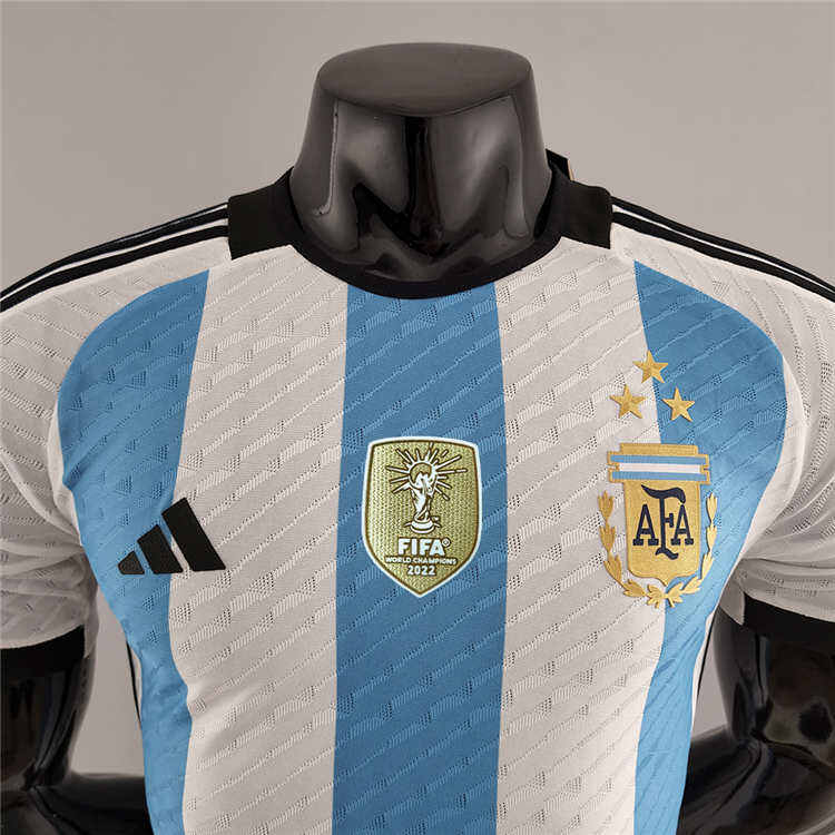 Breathable Argentina 2022 3 Stars Version Soccer Jersey Football