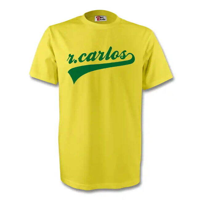 Match Roberto Carlos Brazil Signature Tee (Yellow) Authentic