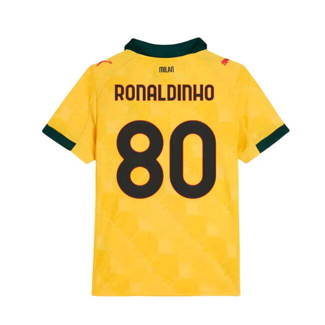 2025-2026 AC Milan Third Best Value Shirt (Kids) (Ronaldinho 80)