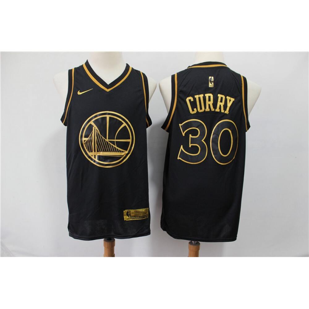Official Golden State Warriors Stephen Curry30 Black Jersey - Fan Favorite