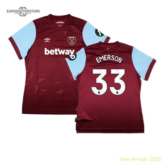 Premium-grade 2023-2024 West Ham United Home Shirt (womens) (emerso