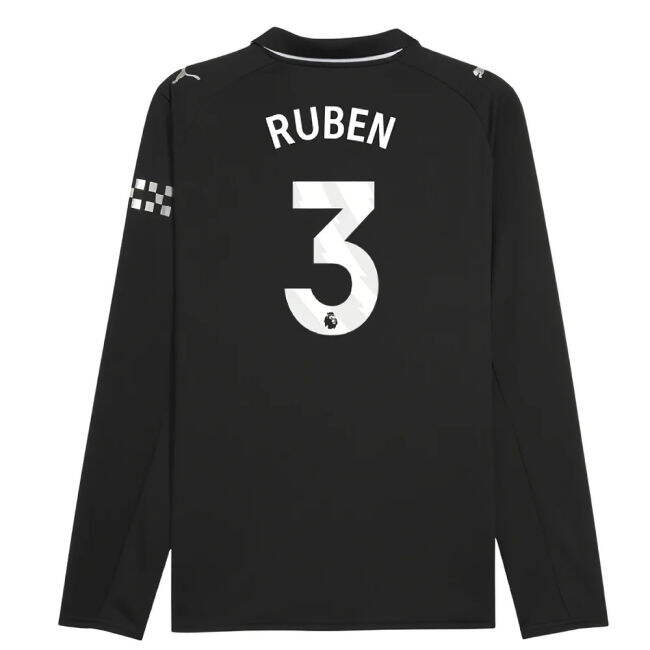 vintage 2025-2026 Man City Long Sleeve Away Shirt (Ruben 3)