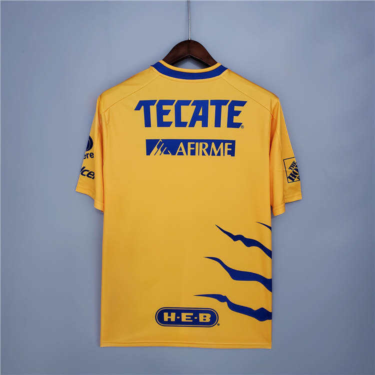 21-22 Tigres UANL Home Yellow Soccer Jersey Football Shirt - Official